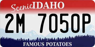 ID license plate 2M7050P
