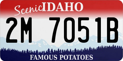 ID license plate 2M7051B