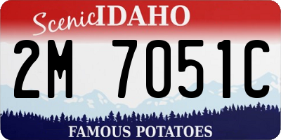 ID license plate 2M7051C