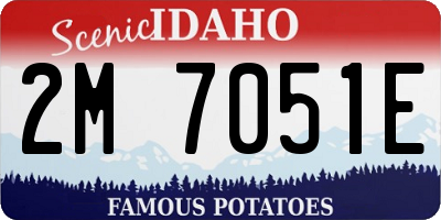 ID license plate 2M7051E