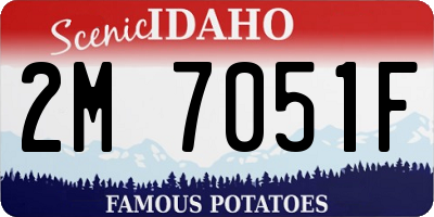 ID license plate 2M7051F
