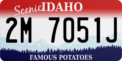 ID license plate 2M7051J