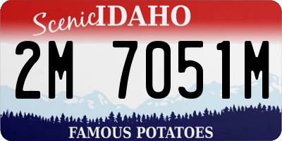 ID license plate 2M7051M