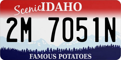 ID license plate 2M7051N