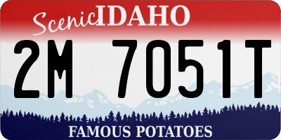 ID license plate 2M7051T