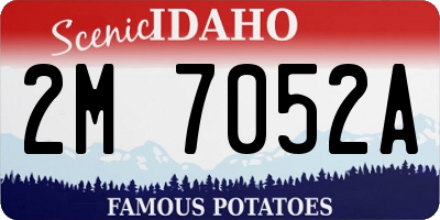 ID license plate 2M7052A