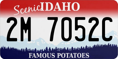 ID license plate 2M7052C