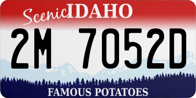 ID license plate 2M7052D