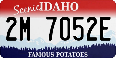 ID license plate 2M7052E