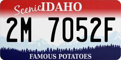 ID license plate 2M7052F