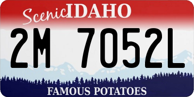 ID license plate 2M7052L