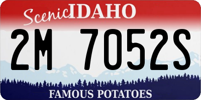 ID license plate 2M7052S