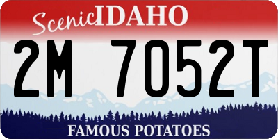 ID license plate 2M7052T