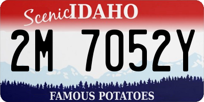ID license plate 2M7052Y