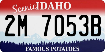 ID license plate 2M7053B