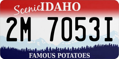 ID license plate 2M7053I