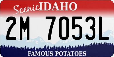 ID license plate 2M7053L