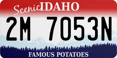 ID license plate 2M7053N