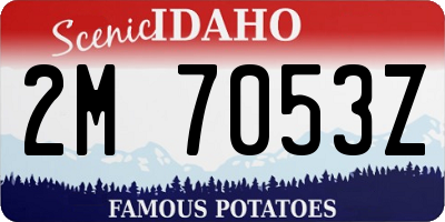 ID license plate 2M7053Z