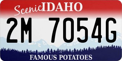 ID license plate 2M7054G