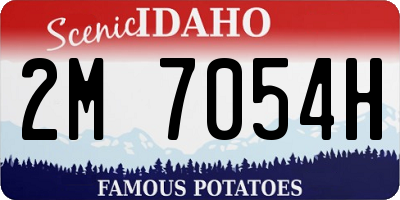 ID license plate 2M7054H