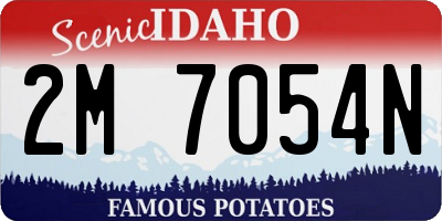 ID license plate 2M7054N