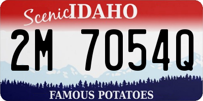 ID license plate 2M7054Q