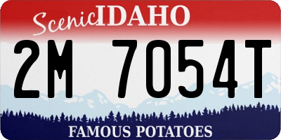 ID license plate 2M7054T