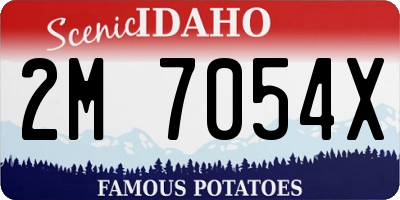 ID license plate 2M7054X