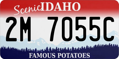 ID license plate 2M7055C