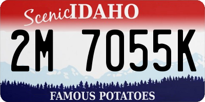ID license plate 2M7055K