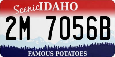 ID license plate 2M7056B