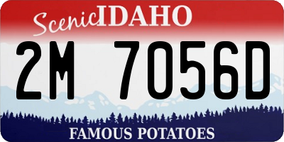 ID license plate 2M7056D