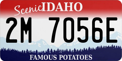 ID license plate 2M7056E