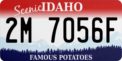 ID license plate 2M7056F