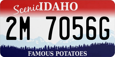 ID license plate 2M7056G