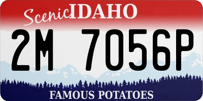 ID license plate 2M7056P