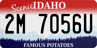 ID license plate 2M7056U