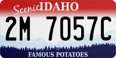 ID license plate 2M7057C