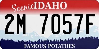 ID license plate 2M7057F
