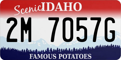 ID license plate 2M7057G