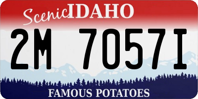 ID license plate 2M7057I