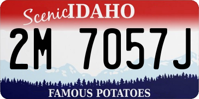 ID license plate 2M7057J