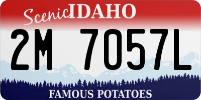 ID license plate 2M7057L