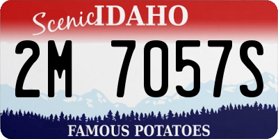 ID license plate 2M7057S
