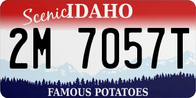 ID license plate 2M7057T