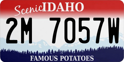 ID license plate 2M7057W