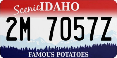 ID license plate 2M7057Z
