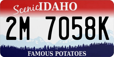 ID license plate 2M7058K