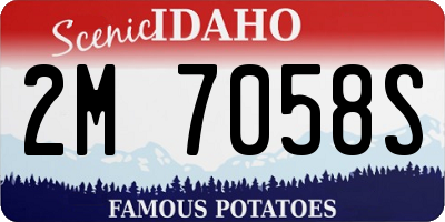ID license plate 2M7058S
